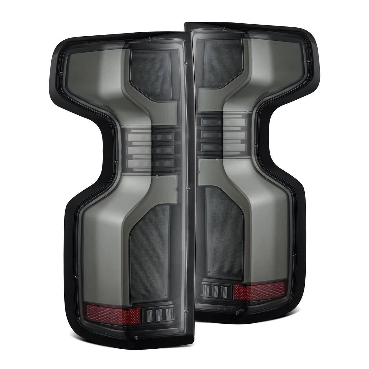 ALPHA BLACK LED TAIL LIGHTS 19-26 CHEV 1500/20-26 HD