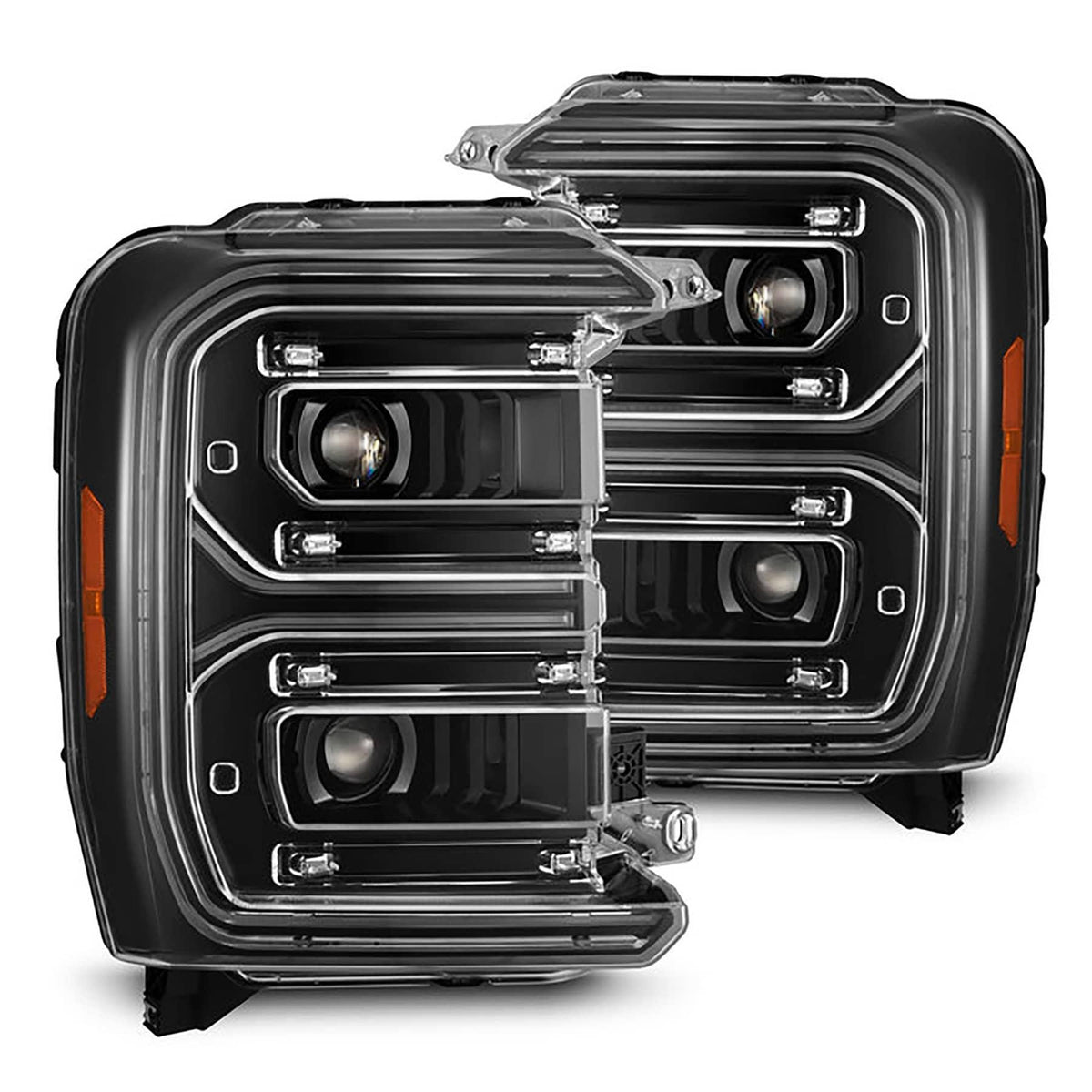 LUXX-SERIES ALPHA-BLACK PROJECTOR HEADLIGHTS 23-26 F250/F350 S/DUTY