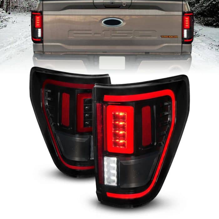 BLACK SMOKE LED TAIL LIGHTS 21-23 F150