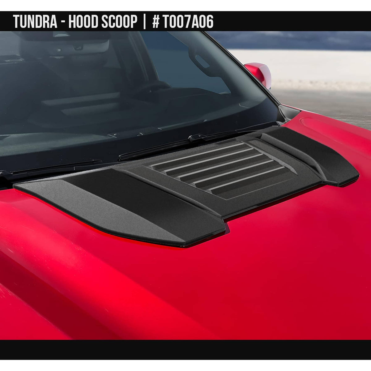 SATIN BLACK HOOD SCOOP 22-26 TUNDRA