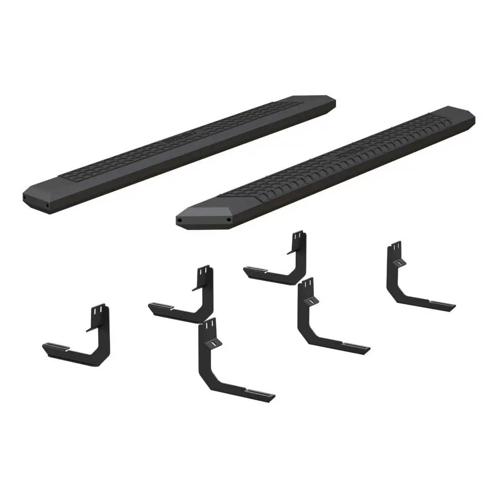 BLACK AVANTEDGE SIDE BARS 04-18 TITAN EXTENDED CAB