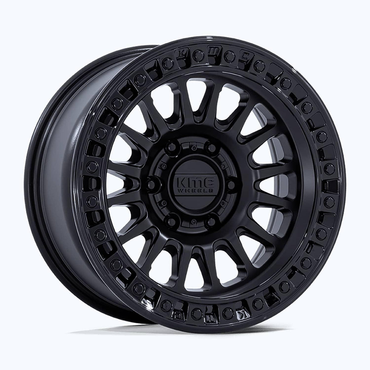 KM552 IMS MATTE BLACK W/ GLOSS BLACK LIP 18X9 6-139.7 CB 106 +30MM