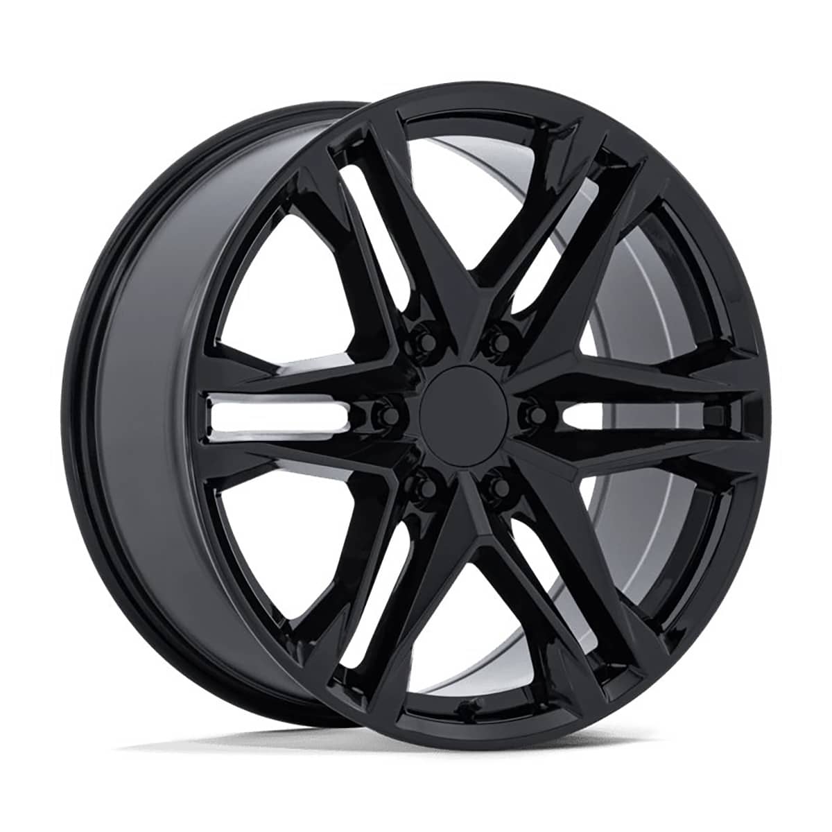 PR238 GLOSS BLACK 18X8.5 6-132 CB 74 +37MM