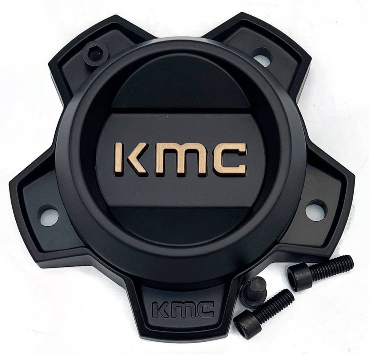 KMC CENTER CAP BLACK W/BRONZE ACCENT
