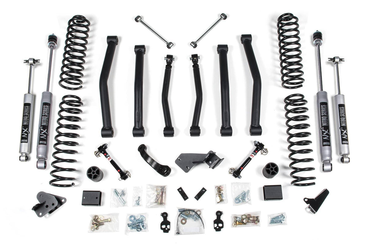 4.5" LIFT KIT W/ NX2 SHOCKS & SWAY BAR DISCONNECTS 07-11 WRANG. 4-DR