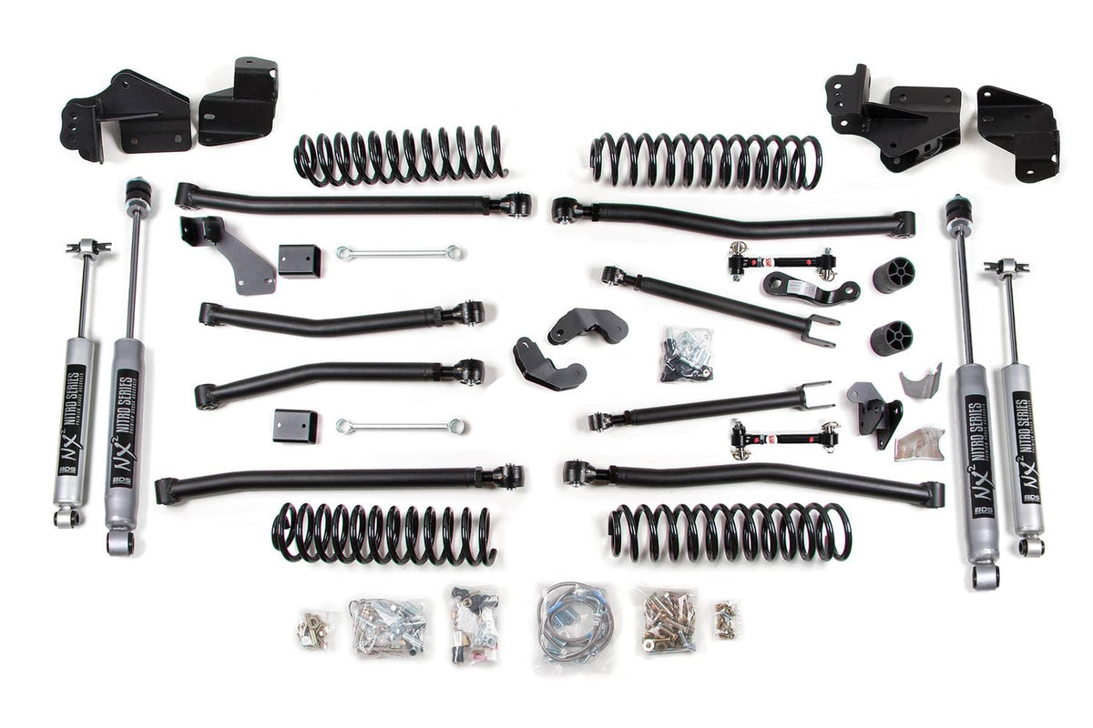4" LONG ARM LIFT KIT W/ NX2 W/ DISCONNECTS 07-18 WRANG. JK 2-DOOR