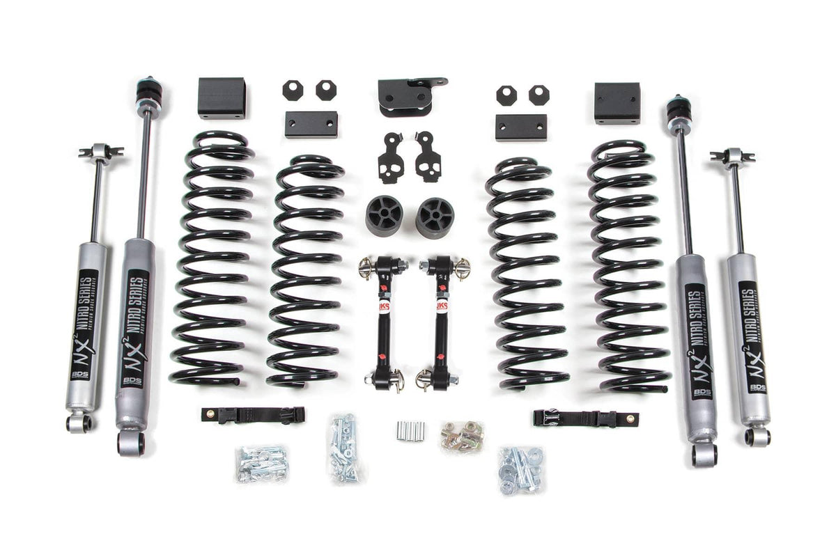 3" LIFT KIT W/ NX2 SHOCKS & FIXED SWAY BARS 07-11 WRANG. 2-DR