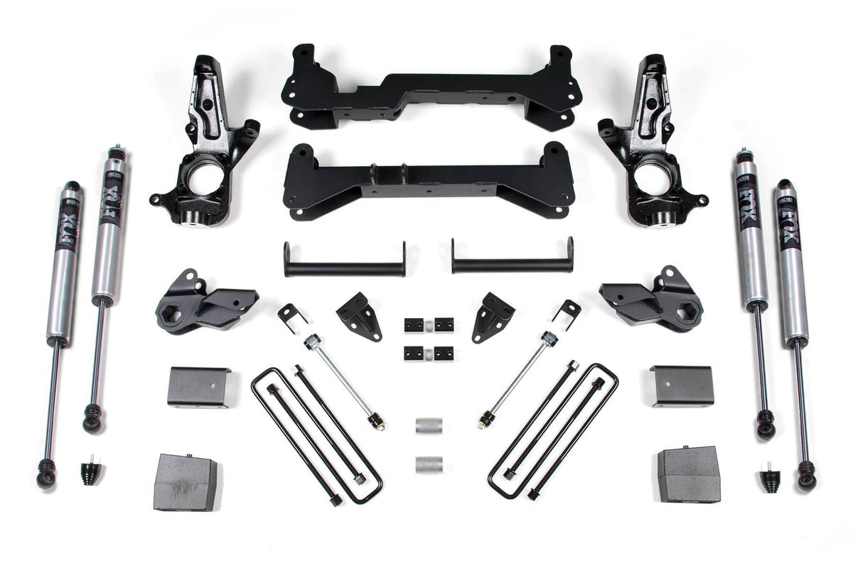 7" LIFT KIT W/ FOX 2.0 SHOCKS 01-10 GM 2500HD 2WD CARRIER BEARING ABOVE CROSSMEMBER