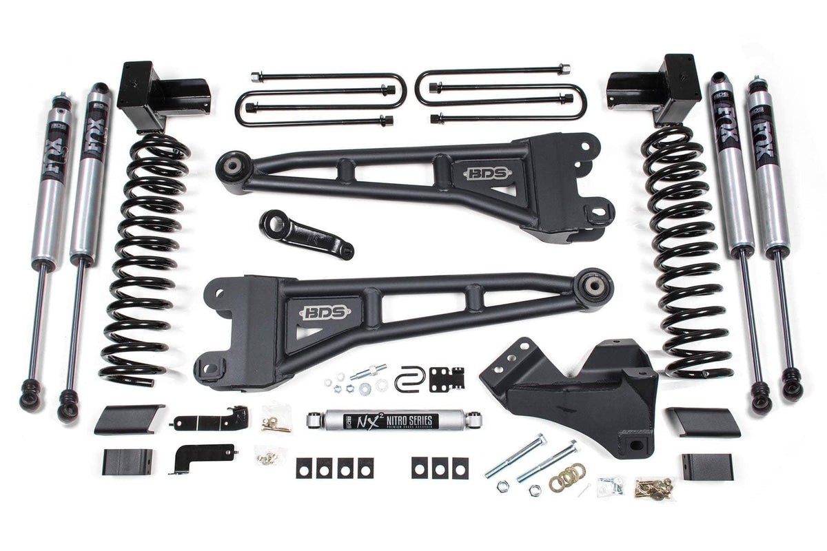 4" RADIUS ARM LIFT KIT W/ FOX 2.0 SHOCKS 17-19 S/DUTY 4WD GAS