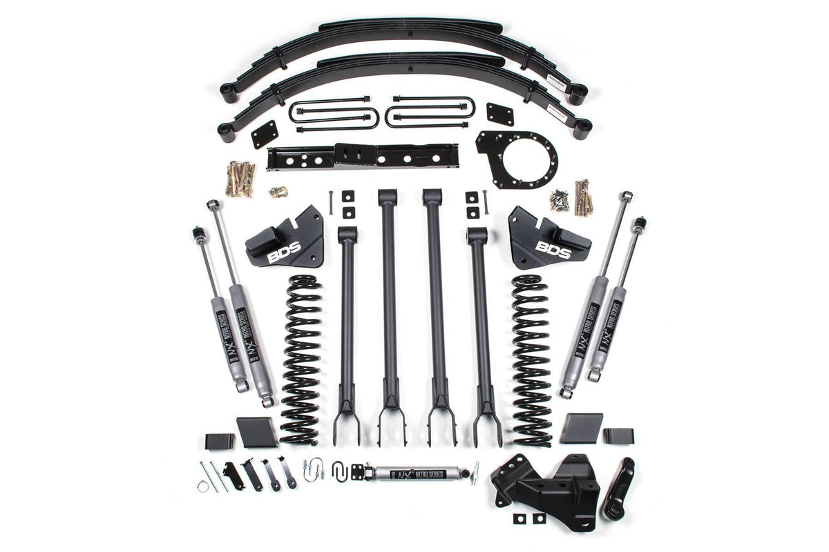 6" 4-LINK LIFT KIT W/ NX2 SHOCKS & LEAF SPRINGS 17-19 S/DUTY 4WD DIESEL