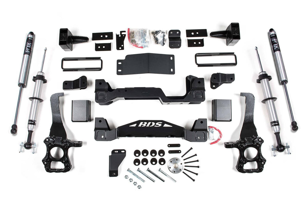 6" LIFT KIT W/ FOX 2.0 IFP STRUTS & SHOCKS 15-20 F-150 4WD