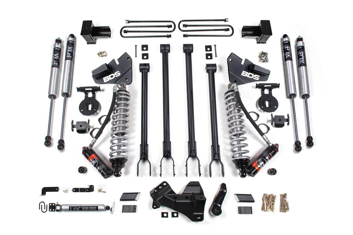 4" 4-LINK LIFT KIT W/ FOX 2.5 COIL-OVERS 17-19 S/DUTY 4WD DIESEL W/ 3 LEAF MAIN