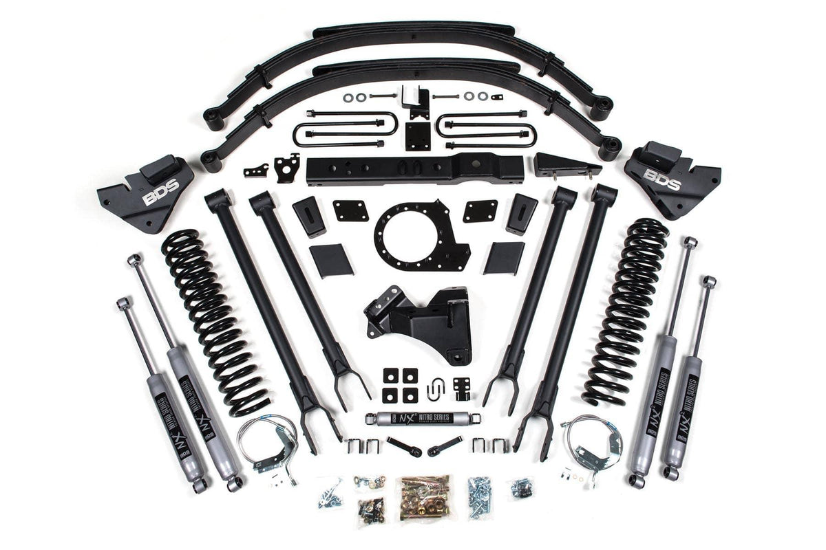 8" 4-LINK LIFT KIT W/ NX2 SHOCKS 17-19 S/DUTY 4WD DIESEL