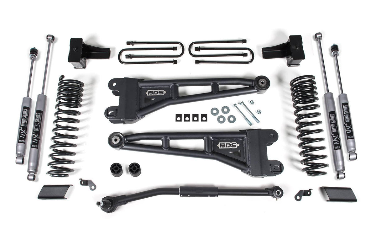 2.5" RADIUS ARM LIFT KIT W/ FOX 2.0 SHOCKS 17-19 S/DUTY 4WD DIESEL