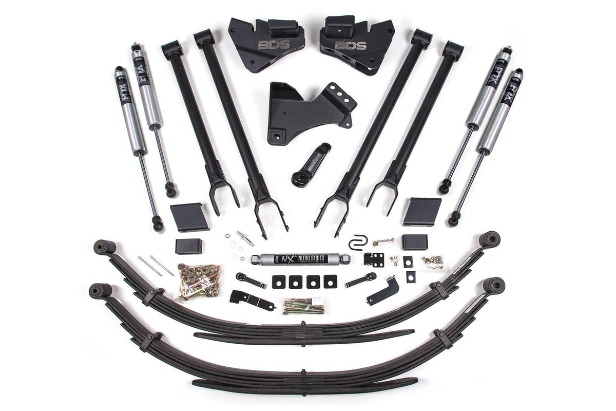 4" 4-LINK LIFT KIT W/ FOX 2.0 SHOCKS 17-19 S/DUTY 4WD DIESEL