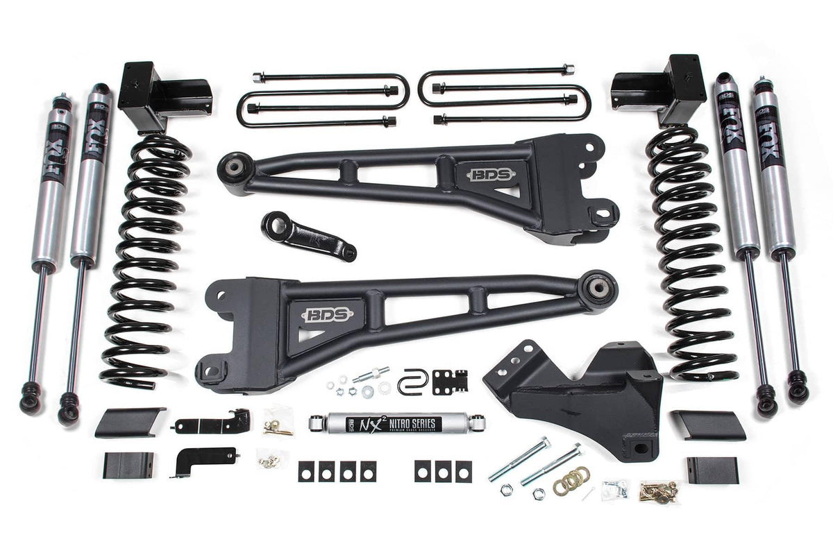 4" RADIUS ARM LIFT KIT W/ FOX 2.0 SHOCKS 17-19 F-350 4WD DUALLY DIESEL