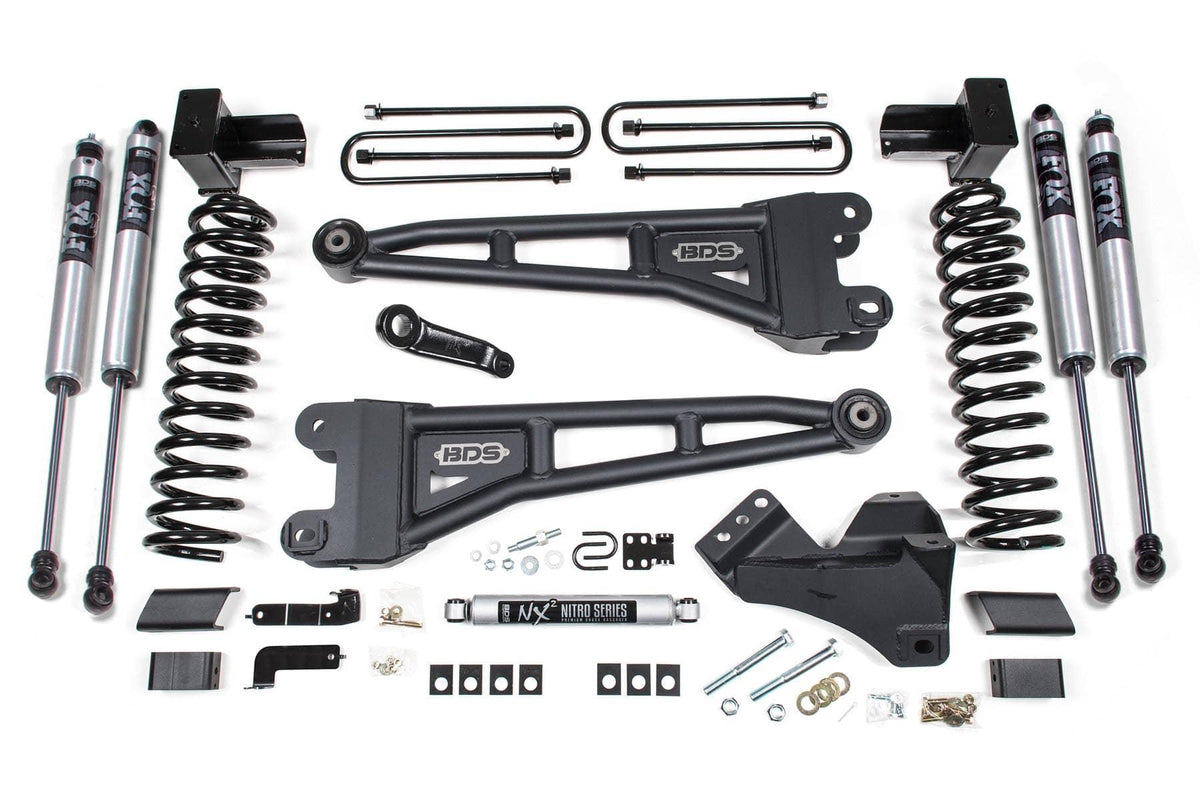 4" RADIUS ARM LIFT KIT W/ FOX 2.0 SHOCKS 17-19 F-350 4WD DUALLY GAS