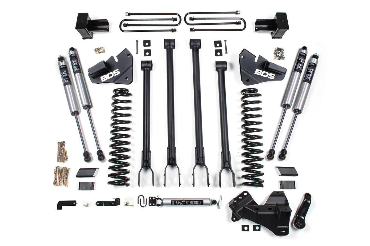 4" 4-LINK LIFT KIT W/ FOX 2.0 SHOCKS 17-19 F-350 4WD DUALLY DIESEL