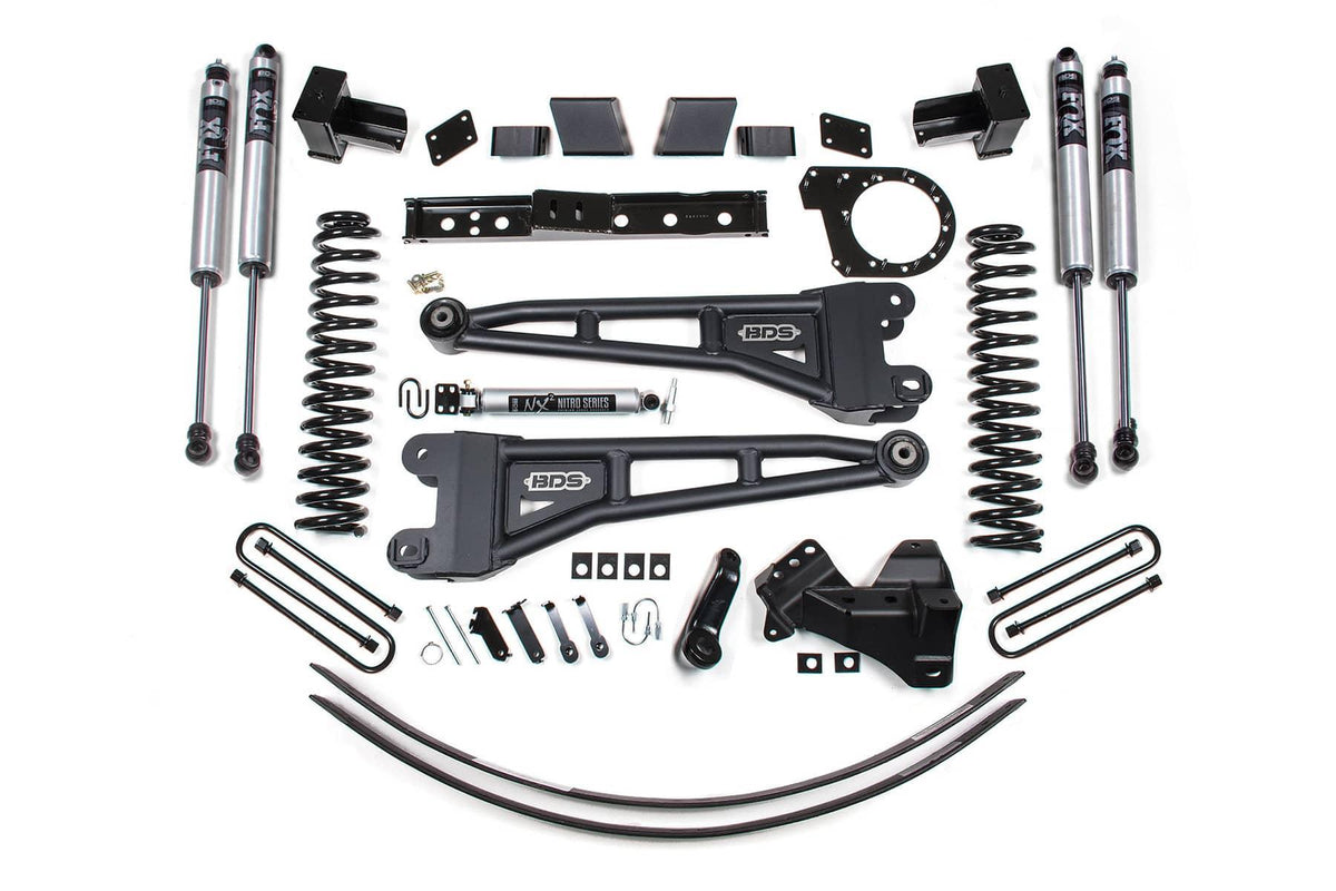 6" RADIUS ARM LIFT KIT W/ FOX 2.0 SHOCKS 17-19 S/DUTY W/ 2 LEAF MAIN