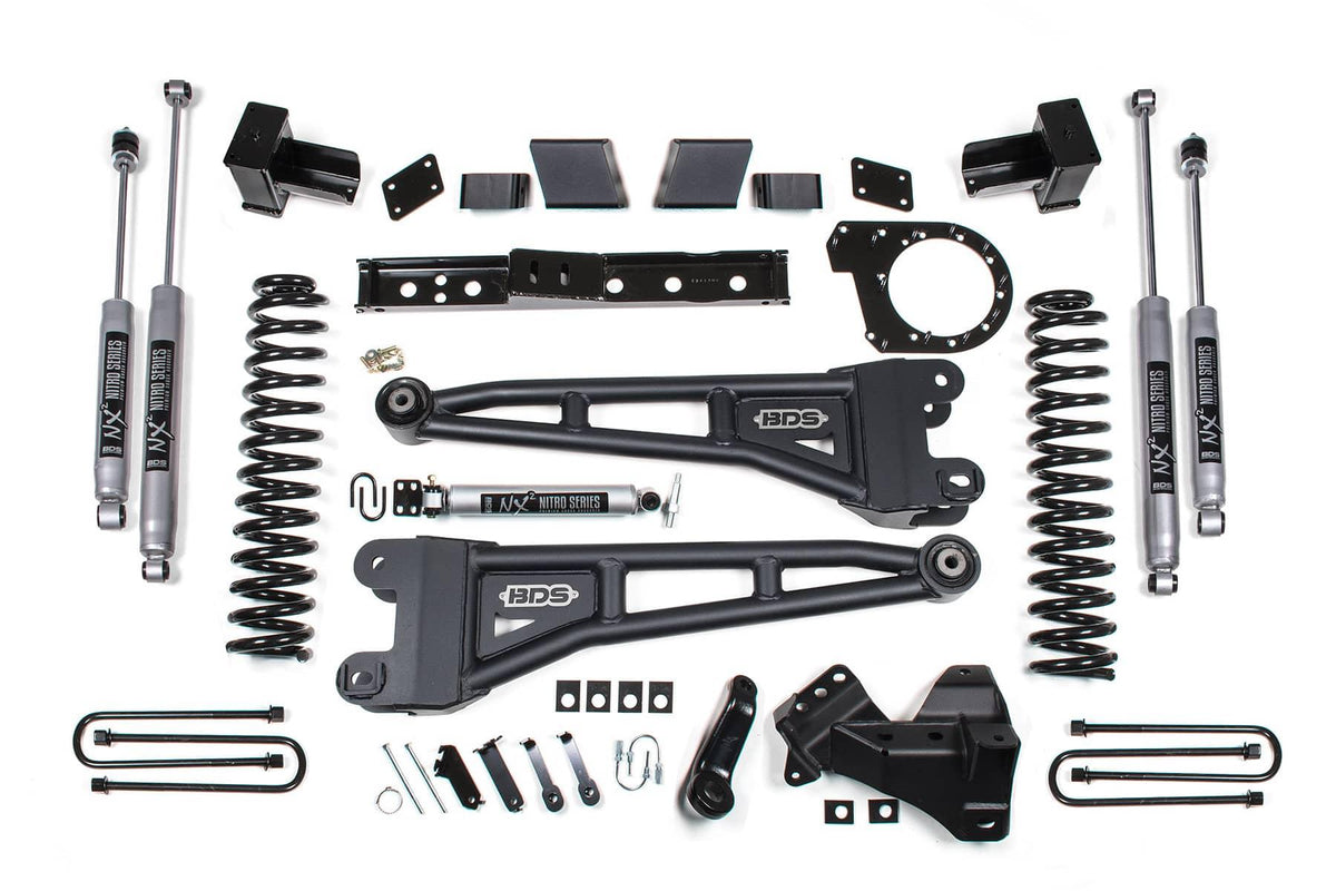 6" RADUIS ARM LIFT KIT W/ NX2 SHOCKS 17-19 S/DUTY 4WD W/ 3 LEAF MAIN