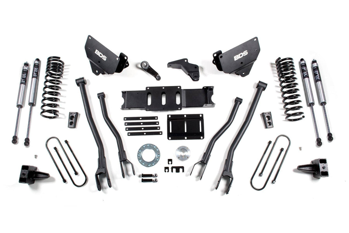 6" 4-LINK LIFT KIT W/ FOX 2.0 SHOCKS 13-18 RAM 3500 4WD DIESEL 6-BOLT T-CASE