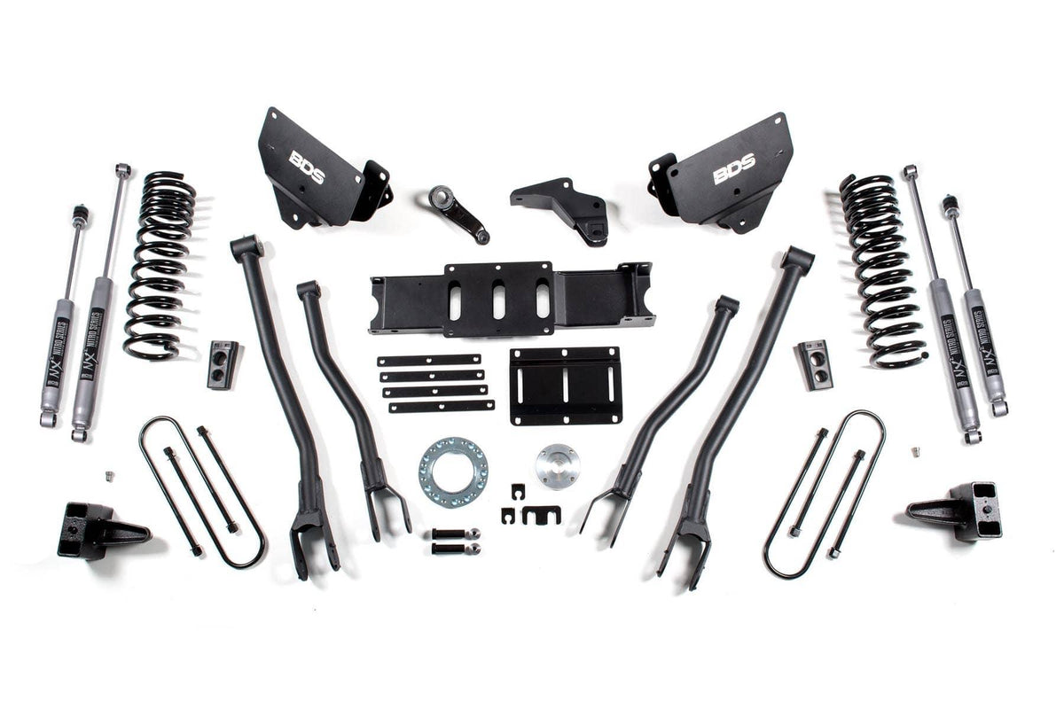 5.5" 4-LINK LIFT KIT W/ NX2 SHOCKS & 5" REAR BLOCKS 13-18 RAM 3500 4WD GAS