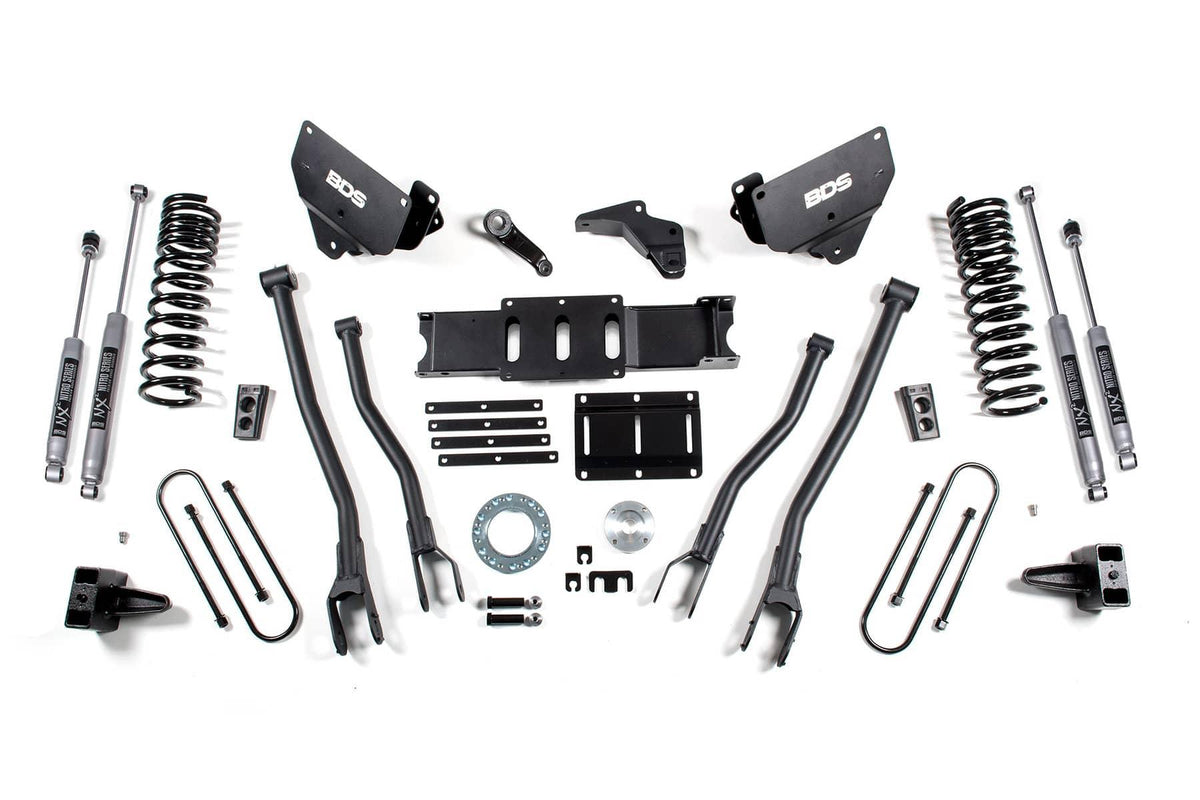 6" 4-LINK LIFT KIT W/ FOX 2.0 SHOCKS 13-18 RAM 3500 4WD DIESEL W/ 6-BOLT T-CASE