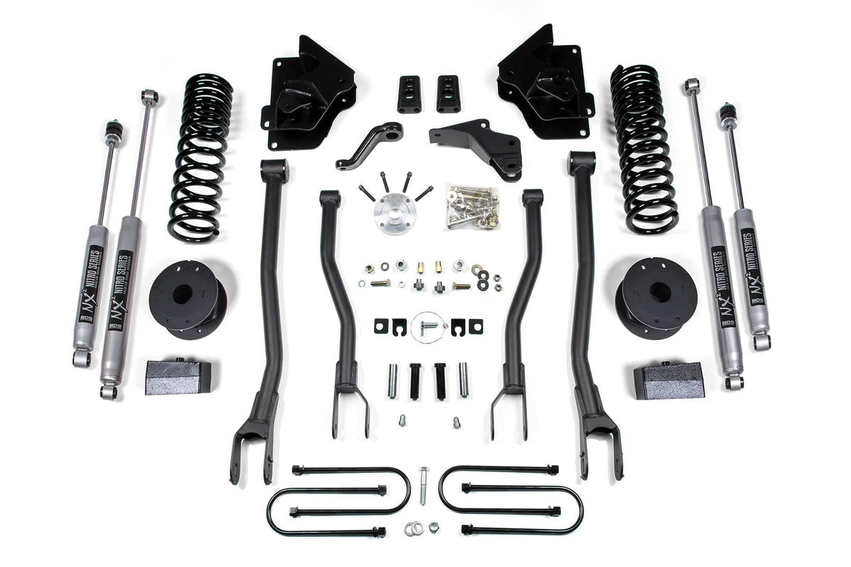 4" 4-LINK LIFT KIT W/ FOX 2.0 SHOCKS 13-18 RAM 3500 4WD GAS W/ AIR RIDE