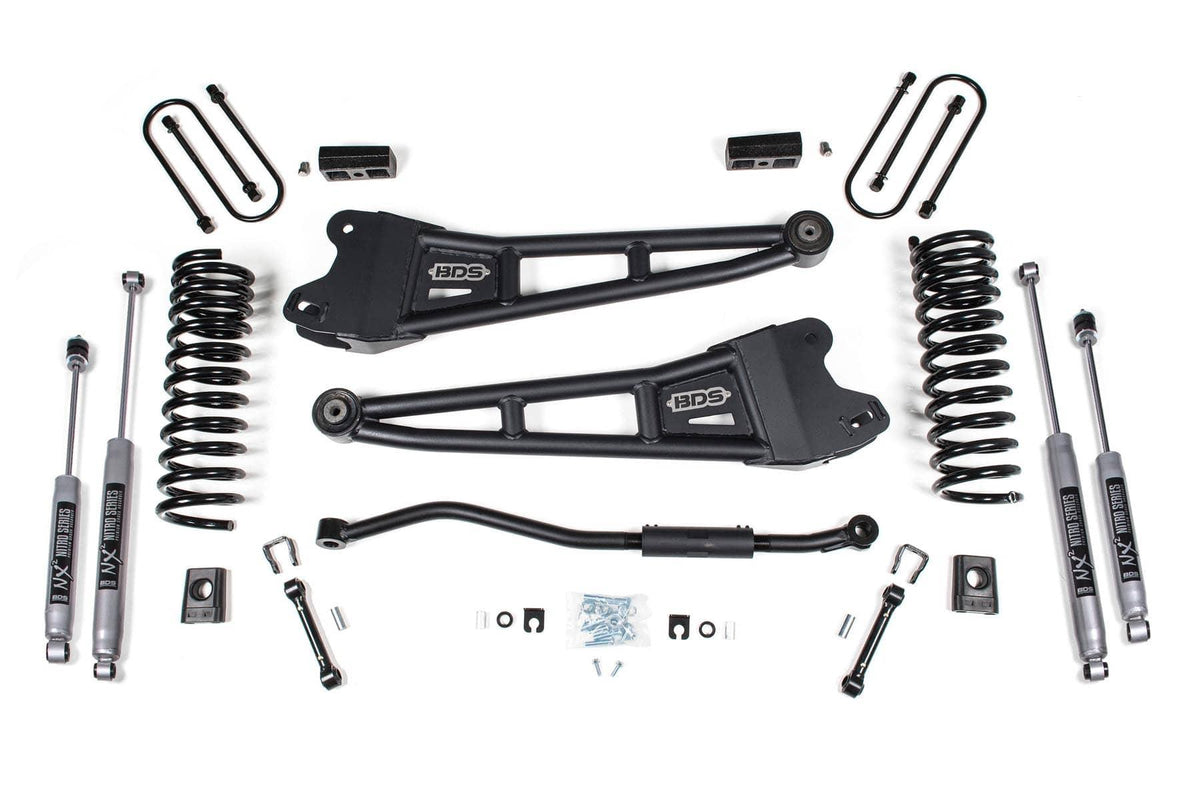 3" RADIUS ARM LIFT KIT W/ NX2 SHOCKS 19-24 RAM 3500 DIESEL W/ OVERLOADS