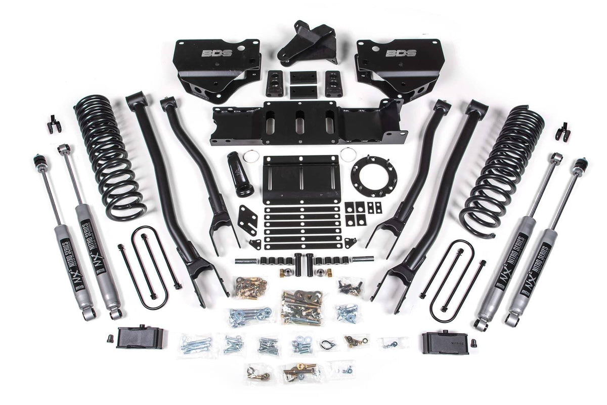 4" 4-LINK LIFT KIT 19-24 RAM 3500 DIESEL W/ OVERLOADS W/ 6-BOLT T-CASE