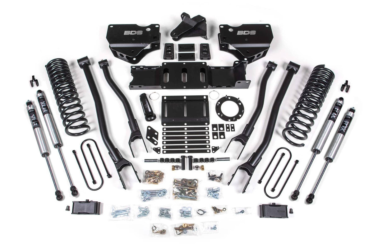 4" 4-LINK LIFT KIT 19-24 RAM 3500 GAS W/O OVERLOADS W/ 6-BOLT T-CASE
