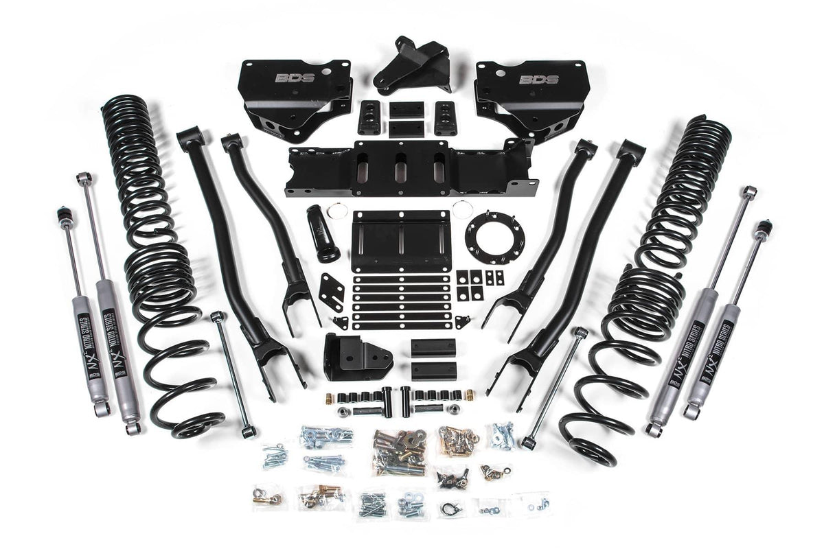 6" 4-LINK LIFT KIT W/ NX2 SHOCKS 19-24 RAM 2500 DIESEL W/ 6-BOLT T-CASE