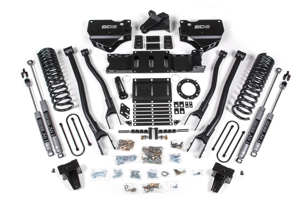 5.5" 4-LINK LIFT KIT 19-24 RAM 3500 4WD GAS W/ OVERLOADS W/ 6-BOLT T-CASE