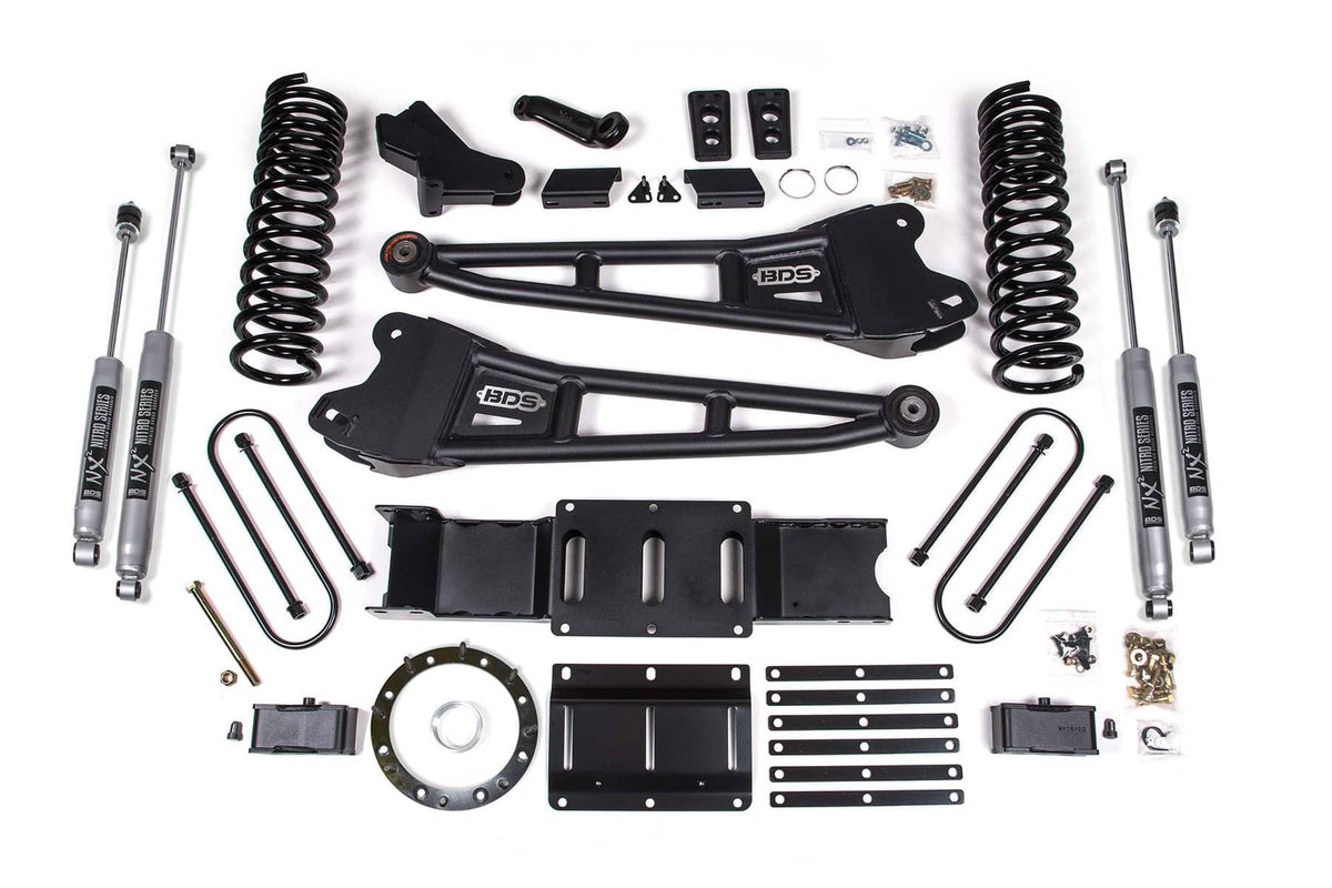 4" RADIUS ARM LIFT KIT 19-24 RAM 3500 DIESEL W/O OVERLOADS W/ 8-BOLT T-CASE