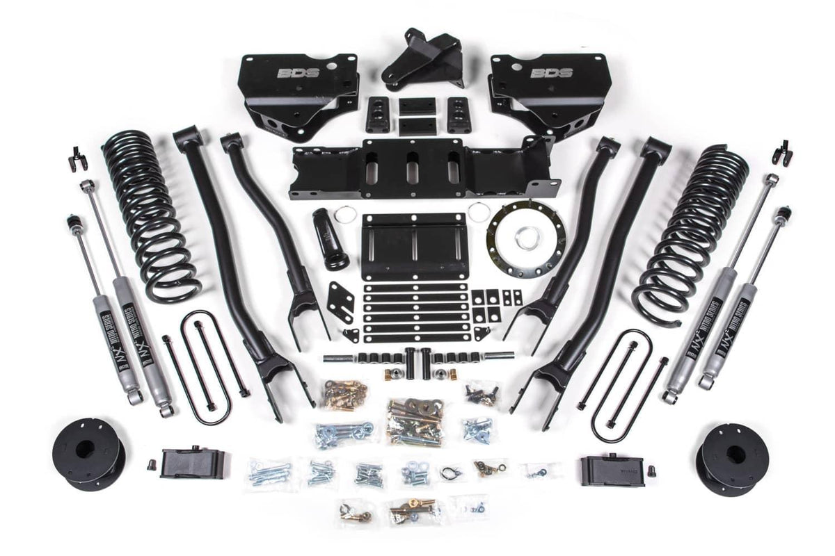 4" 4-LINK LIFT KIT 19-24 RAM 3500 DIESEL W/ AIR RIDE 8-BOLT T-CASE