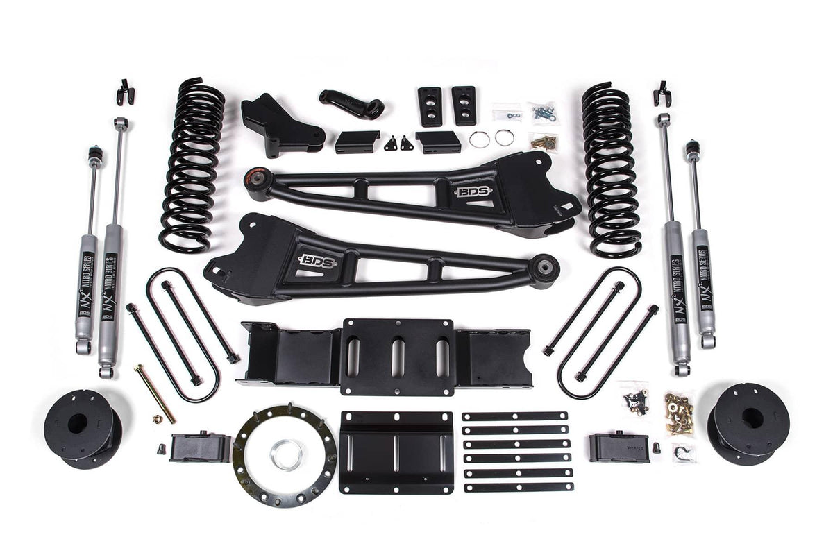4" RADIUS ARM LIFT KIT 19-24 RAM 3500 4WD GAS W/ AIR RIDE W/ 6-BOLT T-CASE