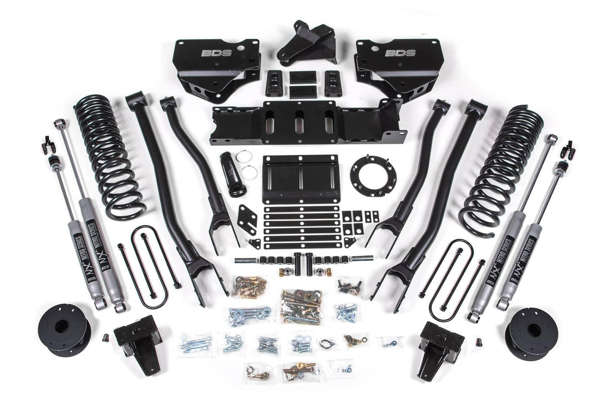 5.5" 4-LINK LIFT KIT 19-24 RAM 3500 4WD GAS W/ AIR RIDE W/ 6-BOLT T-CASE