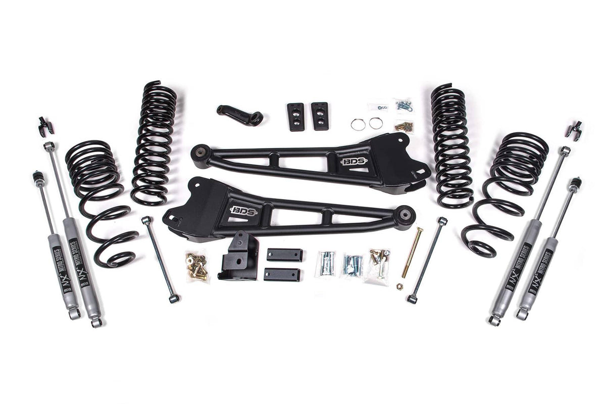 4" RADIUS ARM LIFT KIT W/ NX2 SHOCKS 14-18 RAM 2500 4WD DIESEL