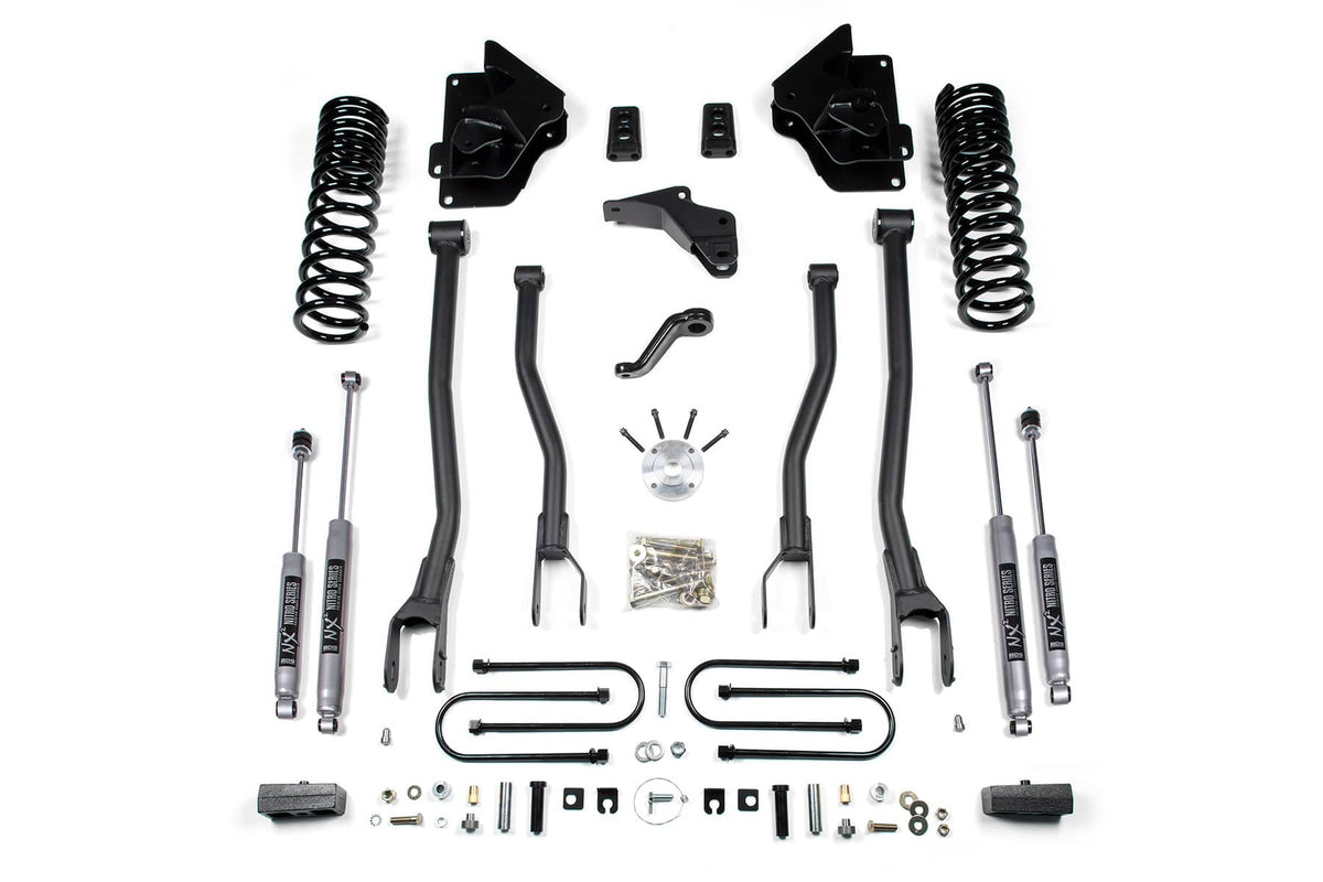 4" 4-LINK LIFT KIT W/ 2" LIFT BLOCKS 13-18 RAM 3500 4WD GAS