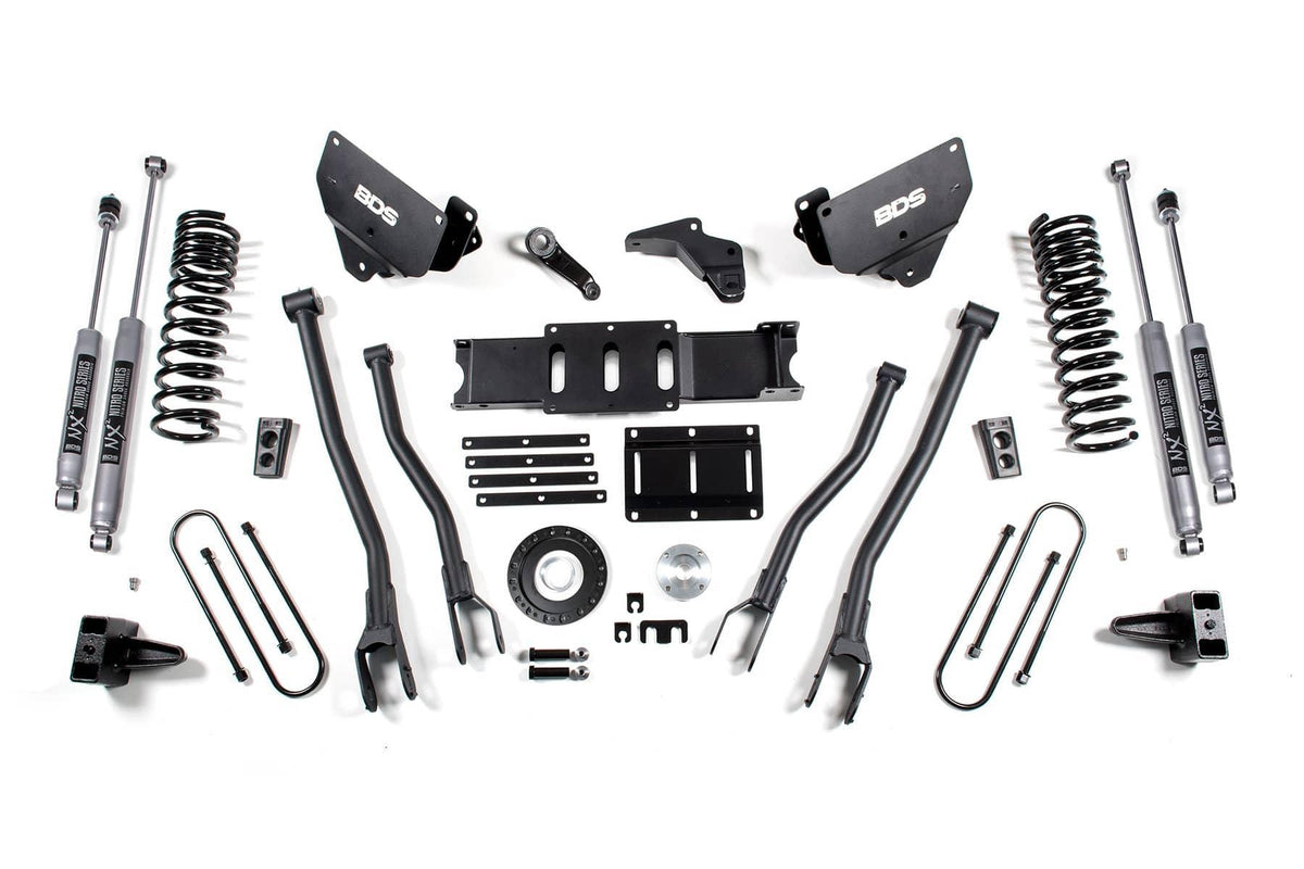 6" 4-LINK LIFT KIT W/ 5" LIFT BLOCKS 13-18 RAM 3500 4WD DIESEL W/ 8-BOLT T-CASE