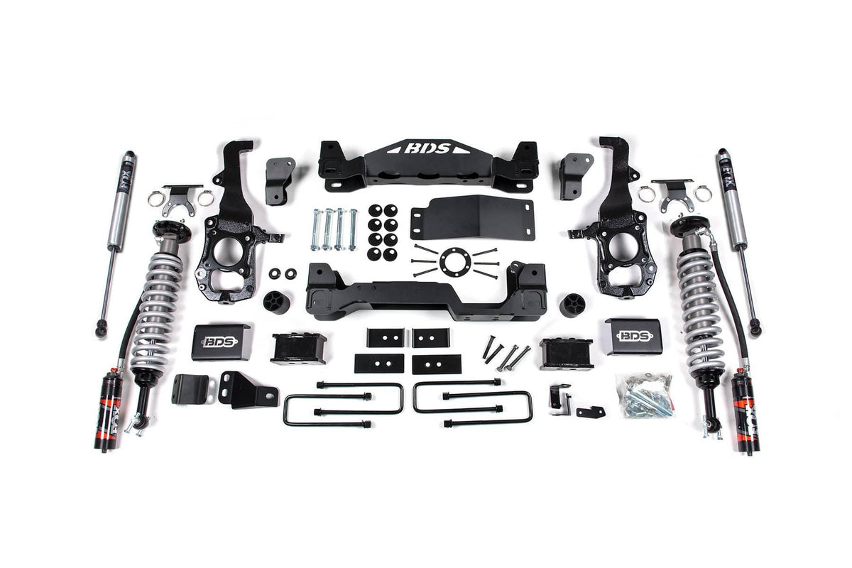 6" LIFT KIT W/ 4" LIFT BLOCKS & FOX 2.5 COIL-OVERS 21-26 F-150 4WD