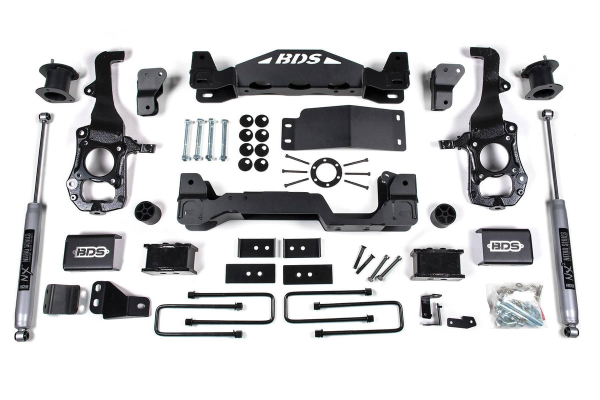 6" LIFT KIT W/ 4" LIFT BLOCKS W/ NX2 SHOCKS 21-26 F-150 4WD