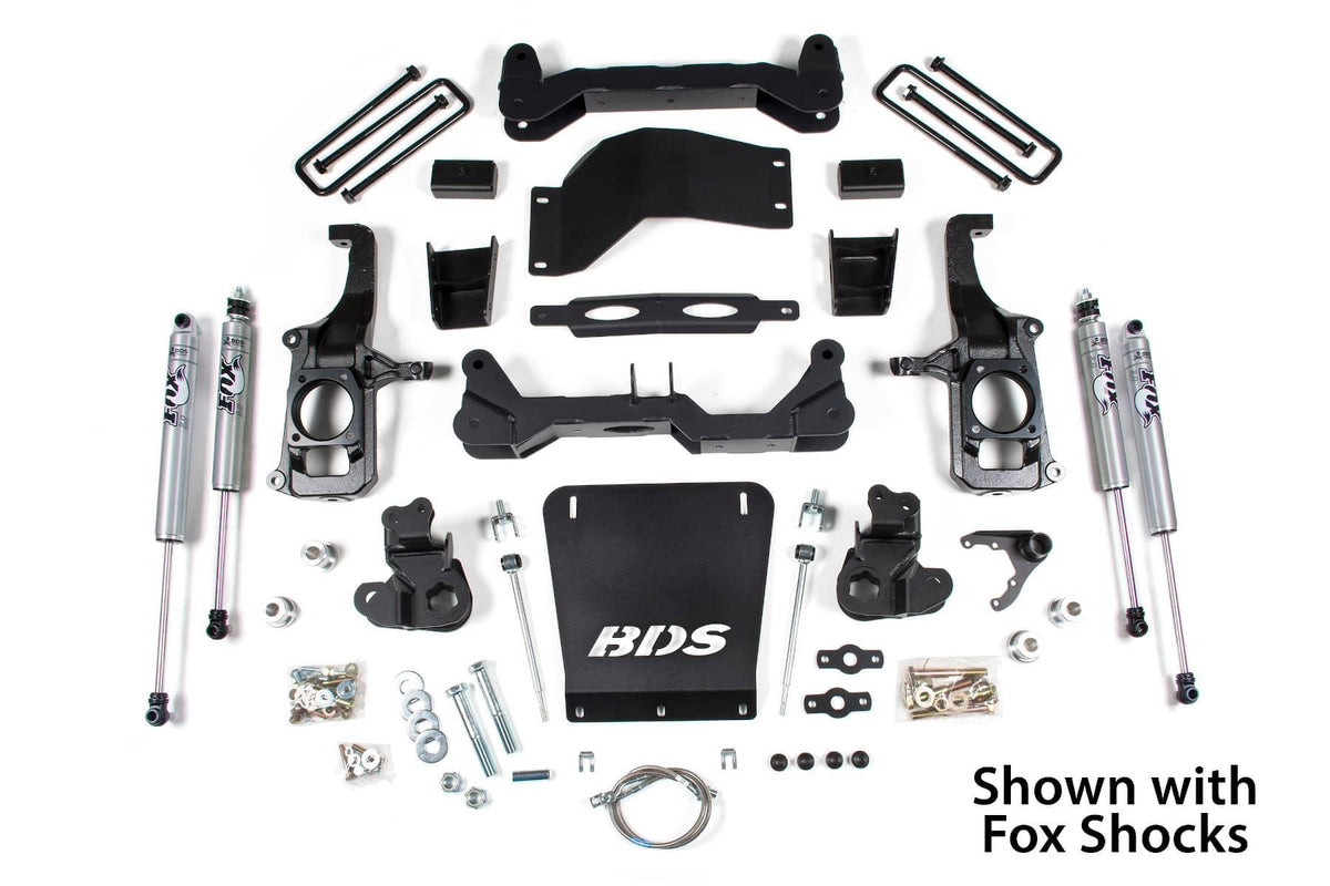 4.5" LIFT KIT WITH 2" REAR BLOCKS 11-19 GM HD W/O OVERLOADS