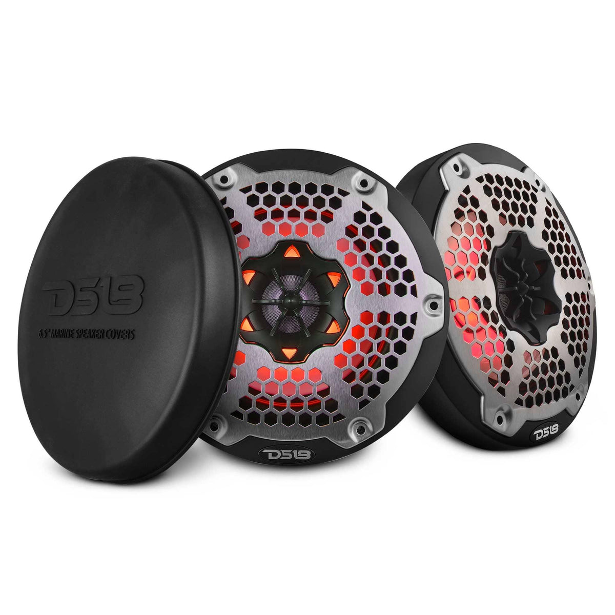 6.5" SPEAKERS| 2-WAY | 100 WATTS RMS | 4 OHM | BLACK | GRILL DETACHED | WITH COVERS