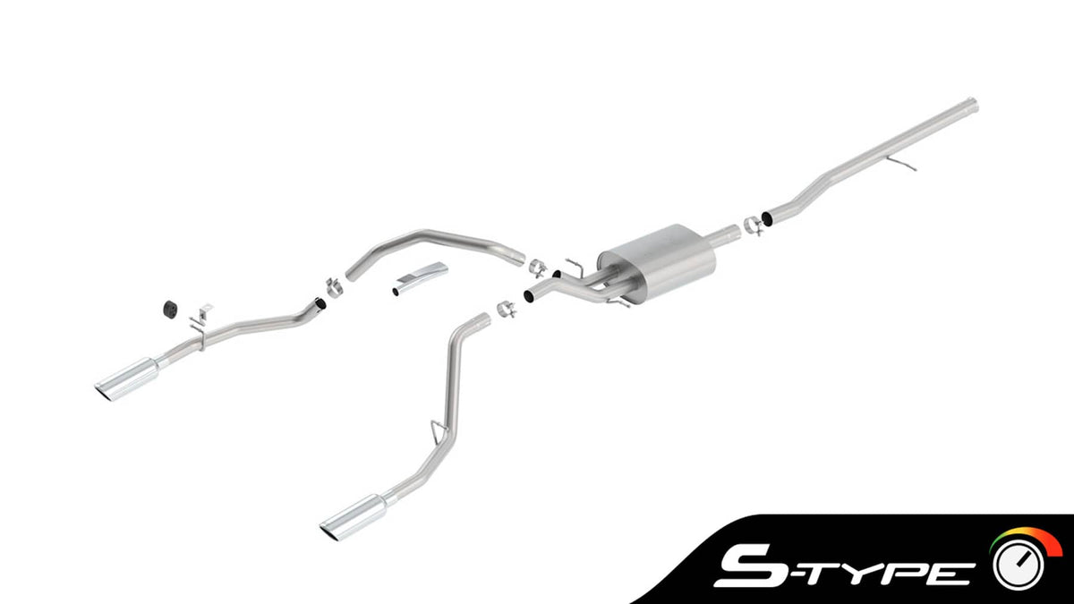 S-TYPE 2.75" CAT-BACK EXHAUST 14-18 GM 1500 EXT/CREW 5.3L