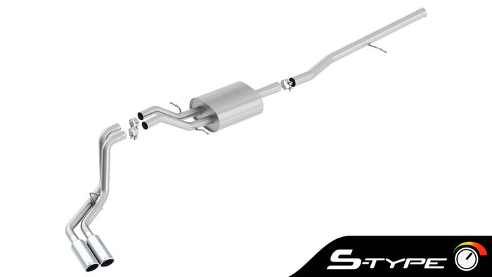 S-TYPE 2.75" CAT-BACK EXHAUST 14-18 GM 1500 EXT/CREW 5.3L