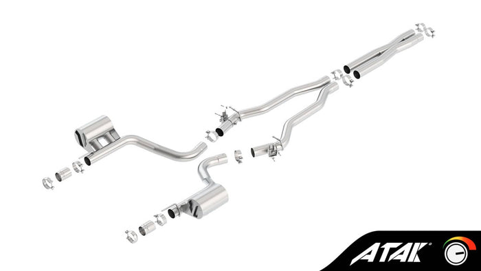 ATAK 3" CAT-BACK EXHAUST W/ MDS VALVES 15-23 CHALLENGER SRT HELLCAT 6.2L
