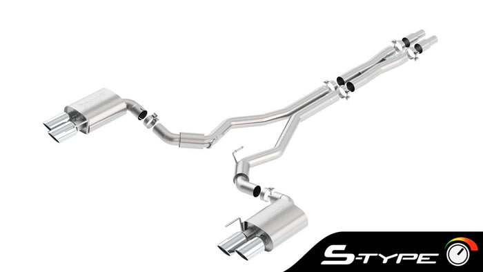 S-TYPE 3" CAT-BACK EXHAUST 18-23 MUSTANG GT 5.0L W/O ACTIVE VALVE EXHAUST