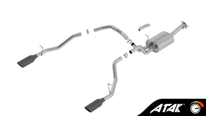 ATAK 3" CAT-BACK EXHAUST W/ BLACK CHROME 19-24 & 2026 RAM 1500 5.7L QUAD/CREW