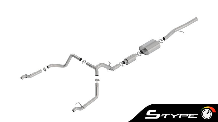 S-TYPE 3.5" CAT-BACK DUAL EXHAUST 19-23 GM 1500 6.2L (EXC ZR2/AT4X)